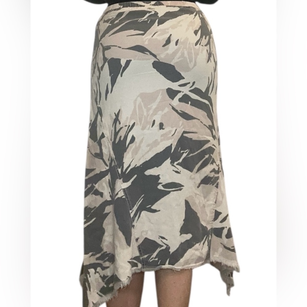 XCVI Camouflage Print Women's Midi Skirt Size Small